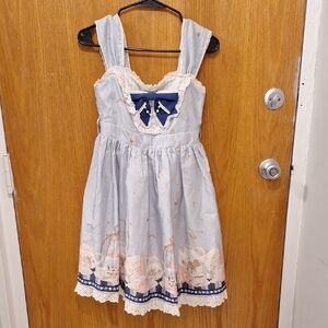 Tea party lolita dress with stretch back